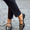 POINTED TOE HEEL WITH DOUBLE STRAP