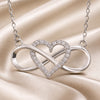 Infinity Heart Pendant in White Gold with Necklace