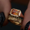 Golden Vintage Three-Piece Ring Set