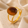 Vintage Oval Zirconia Ring