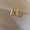 Geometric Minimalist Niche Stud Earrings