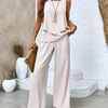 Averie | Elegant Layered Wide Leg Two Piece Summer Set