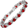 Ruby Vine Tennis Bracelet | White Gold
