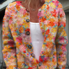 Floral Print Buttoned Casual Cardigan Sweater