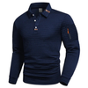 Dennis™ | Classic Long-Sleeve Waffle Polo Shirt