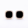 Gemma - Square Style Stud Earrings Inlaid with Rhinestones