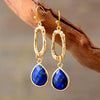 Teardrop Lapis Lazuli Drop Earrings