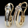 Vintage Crystal Hoop Earrings | Gold