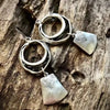Vintage Silver Hanging Square Dangle Earrings