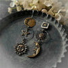 Earrings with Sun and Moon Pendant