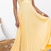 Victoria™ - Yellow Pleated Wedding Guest Maxi Dress