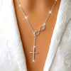 Simple Lucky Infinity Cross Short Necklace