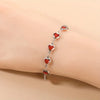 Ophelyra Garnetelle Bracelet | White Gold