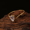 V-Shaped Water Drop Inlaid Ring