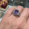 Amethyne Twilight Crown Ring | White Gold