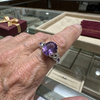 Amethyst Knot Ring | White Gold
