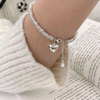 Elegant Silver Heart Bracelet
