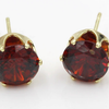 Ruby Round Stud Earrings